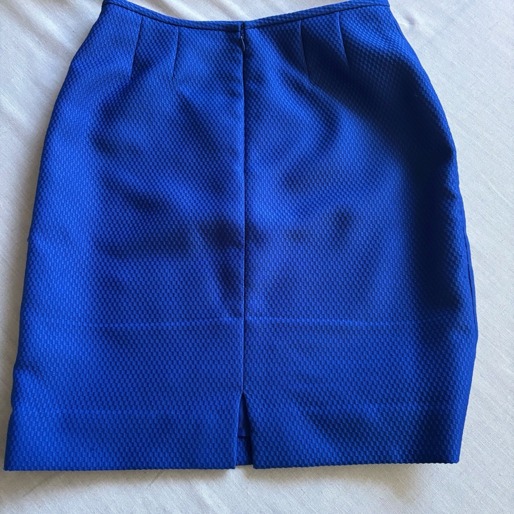 Tahari Royal Blue Blazer Skirt Suit Set Women’s Size 4 Career Office Chic - Picture 7 of 15